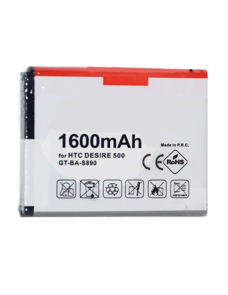 BATTERIA per HTC DESIRE 500, ONE SV - 1600 mAh LI-ION SEGUE COMPATIBILITA'..