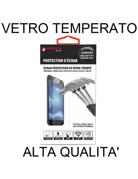 PELLICOLA PROTEGGI DISPLAY VETRO TEMPERATO 0,33mm per SAMSUNG SM-A710 GALAXY A7 (2016) ALTA QUALITA' MOCCA BLISTER