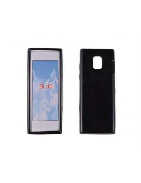 CUSTODIA GEL TPU SILICONE SEMI-RIGIDA per LG BL40 COLORE NERO