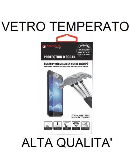 PELLICOLA PROTEGGI DISPLAY VETRO TEMPERATO 0,33mm per SAMSUNG SM-J510 GALAXY J5 (2016) ALTA QUALITA' MOCCA BLISTER