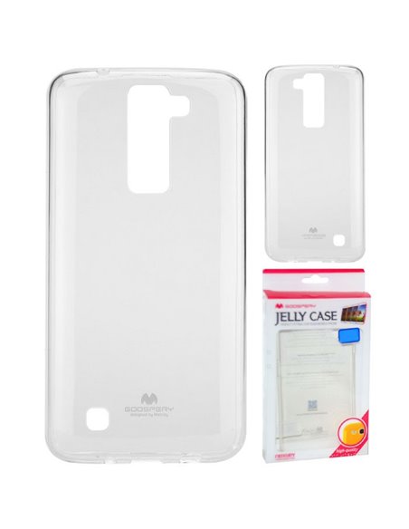 CUSTODIA GEL TPU SILICONE TRASPARENTE per LG K8 4G, K350N ALTA QUALITA' MERCURY BLISTER