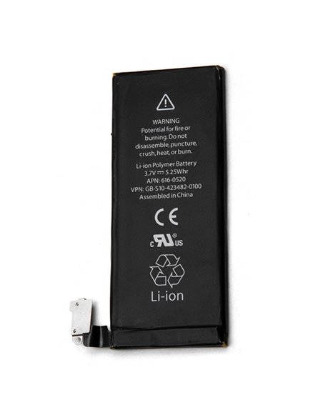 BATTERIA OEM per APPLE IPHONE 4 - APN: 616-0520 - 1420 mAh LI-ION BULK (NO LOGO APPLE)