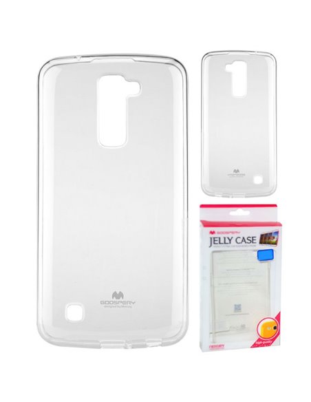 CUSTODIA GEL TPU SILICONE TRASPARENTE per LG K10, K420N ALTA QUALITA' MERCURY BLISTER