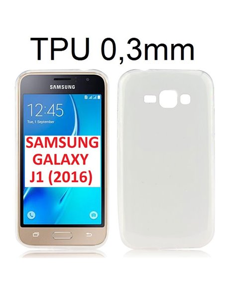 CUSTODIA GEL TPU SILICONE ULTRA SLIM 0,3mm TRASPARENTE per SAMSUNG SM-J120 GALAXY J1 (2016)