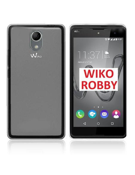 CUSTODIA GEL TPU SILICONE per WIKO ROBBY COLORE BIANCO TRASPARENTE