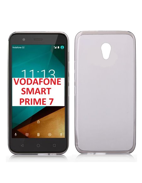 CUSTODIA per VODAFONE SMART PRIME 7 (VFD 600) IN GEL TPU SILICONE COLORE NERO TRASPARENTE