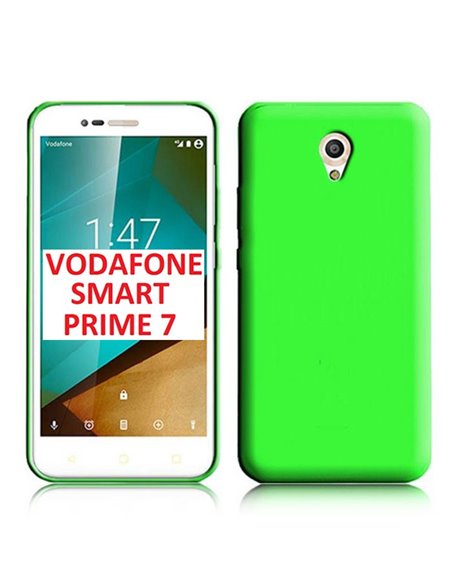 CUSTODIA per VODAFONE SMART PRIME 7 (VFD 600) IN GEL TPU SILICONE COLORE VERDE TRASPARENTE