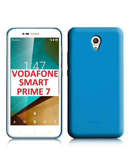 CUSTODIA per VODAFONE SMART PRIME 7 (VFD 600) IN GEL TPU SILICONE COLORE AZZURRO TRASPARENTE