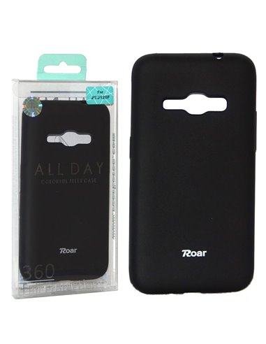 CUSTODIA GEL TPU SILICONE per SAMSUNG SM-J120 GALAXY J1 (2016) COLORE NERO ALTA QUALITA' ROAR COLORFUL BLISTER