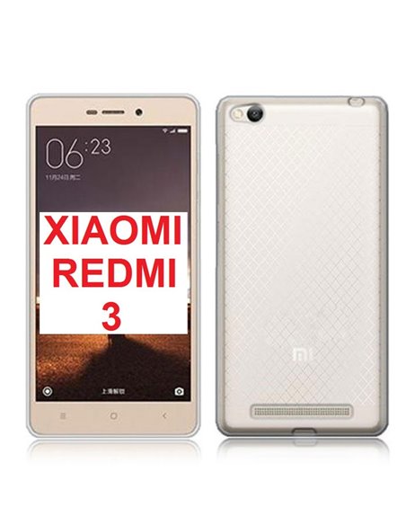 CUSTODIA GEL TPU SILICONE TRASPARENTE per XIAOMI REDMI 3, HONGMI 3