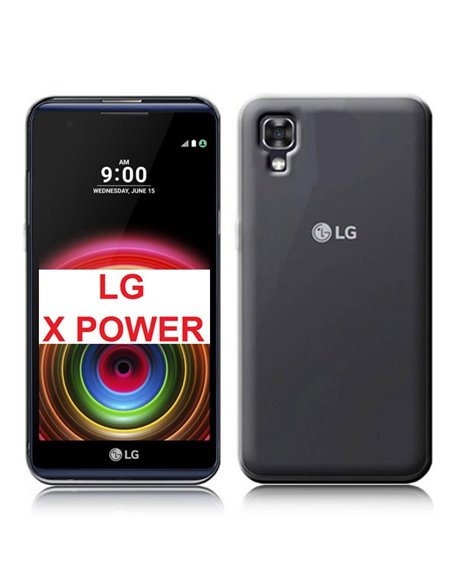 CUSTODIA GEL TPU SILICONE TRASPARENTE per LG X POWER, K220