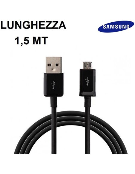 CAVO MICRO USB ORIGINALE SAMSUNG ECB-DU4EBE - LUNGHEZZA 1.5 MT COLORE NERO BULK