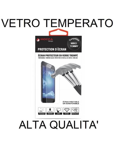 PELLICOLA PROTEGGI DISPLAY VETRO TEMPERATO 0,33mm per WIKO TOMMY ALTA QUALITA' MOCCA BLISTER