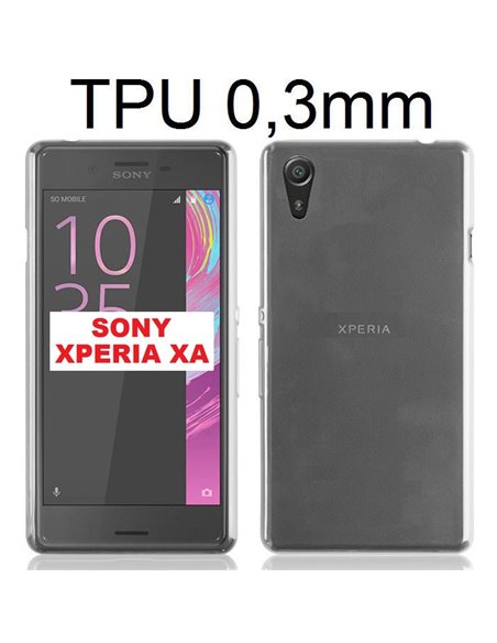 CUSTODIA GEL TPU SILICONE ULTRA SLIM 0,3mm TRASPARENTE per SONY XPERIA XA, XPERIA XA DUAL