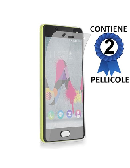 PELLICOLA PROTEGGI DISPLAY per WIKO U FEEL LITE 4G CONFEZIONE 2 PEZZI