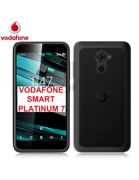 CUSTODIA GEL TPU SILICONE per VODAFONE SMART PLATINUM 7 COLORE NERO TRASPARENTE