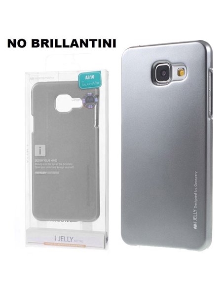 CUSTODIA GEL TPU SILICONE per SAMSUNG SM-A310 GALAXY A3 (2016) COLORE GRIGIO ALTA QUALITA' MERCURY I-JELLY (NO BRILLANTINI)