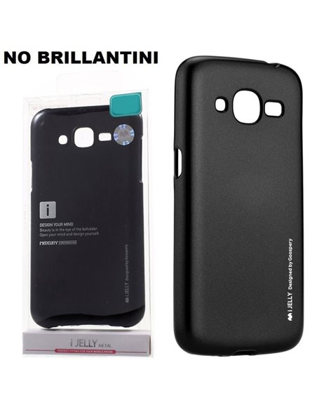 CUSTODIA GEL TPU SILICONE per SAMSUNG SM-J210 GALAXY J2 (2016) COLORE NERO ALTA QUALITA' MERCURY I-JELLY (NO BRILLANTINI)