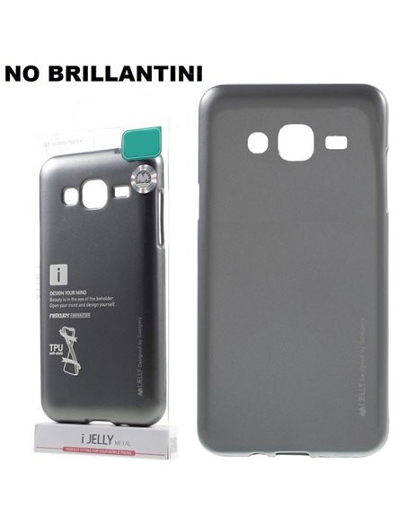 CUSTODIA GEL TPU SILICONE per SAMSUNG SM-J210 GALAXY J2 (2016) COLORE GRIGIO ALTA QUALITA' MERCURY I-JELLY (NO BRILLANTINI)