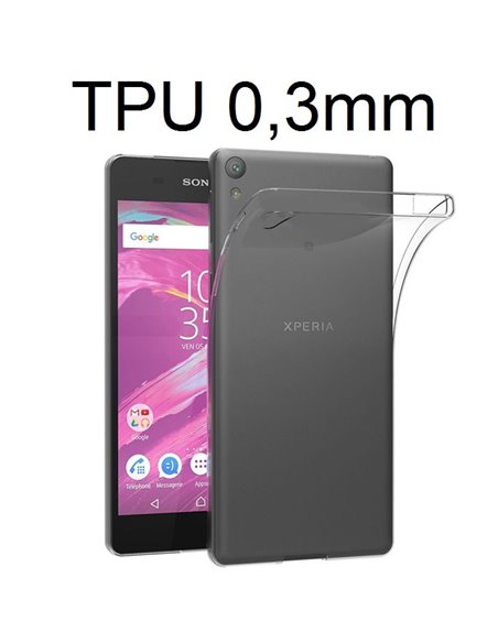 CUSTODIA GEL TPU SILICONE ULTRA SLIM 0,3mm TRASPARENTE per SONY XPERIA E5, XPERIA E5 DUAL