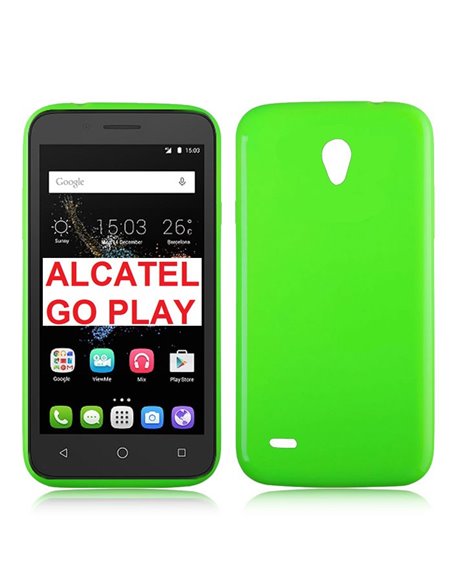 CUSTODIA GEL TPU SILICONE LUCIDA per ALCATEL ONE TOUCH GO PLAY, 7048X COLORE VERDE