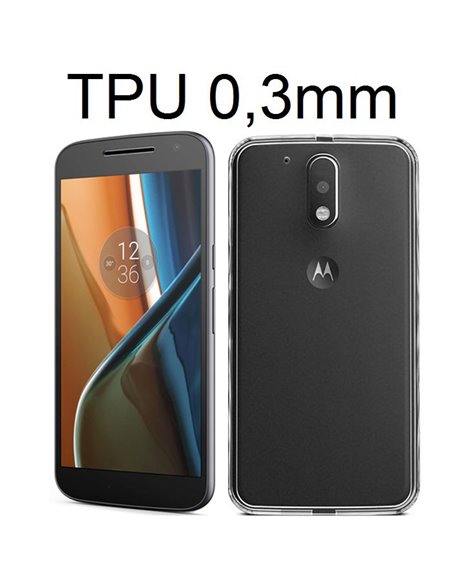 CUSTODIA GEL TPU SILICONE ULTRA SLIM 0,3mm TRASPARENTE per LENOVO MOTO G4 (4Âª generazione) XT1622, MOTO G4 PLUS