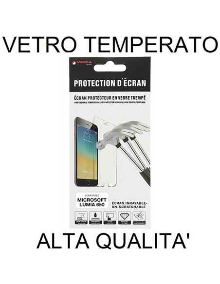 PELLICOLA PROTEGGI DISPLAY VETRO TEMPERATO 0,33mm per MICROSOFT LUMIA 650 ALTA QUALITA' MOCCA BLISTER