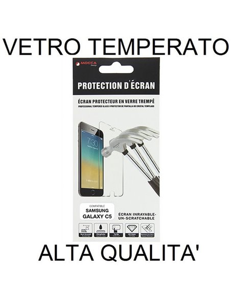 PELLICOLA PROTEGGI DISPLAY VETRO TEMPERATO 0,33mm per SAMSUNG SM-C5000 GALAXY C5 ALTA QUALITA' MOCCA - Non copre la parte arroto