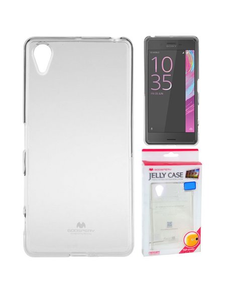 CUSTODIA GEL TPU SILICONE TRASPARENTE per SONY XPERIA X PERFORMANCE F8131 ALTA QUALITA' MERCURY BLISTER