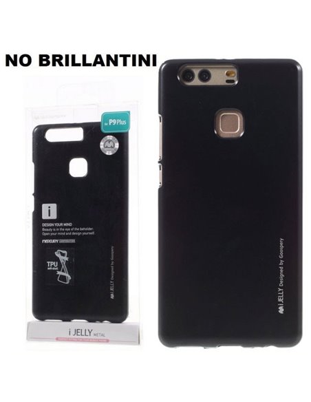 CUSTODIA GEL TPU SILICONE per HUAWEI P9 PLUS COLORE NERO ALTA QUALITA' MERCURY I-JELLY BLISTER (NO BRILLANTINI)