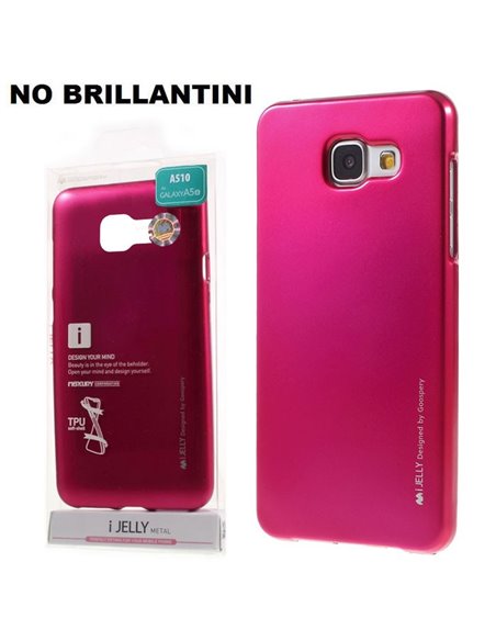 CUSTODIA GEL TPU SILICONE per SAMSUNG SM-A510 GALAXY A5 (2016) COLORE FUCSIA ALTA QUALITA' MERCURY I-JELLY BLISTER