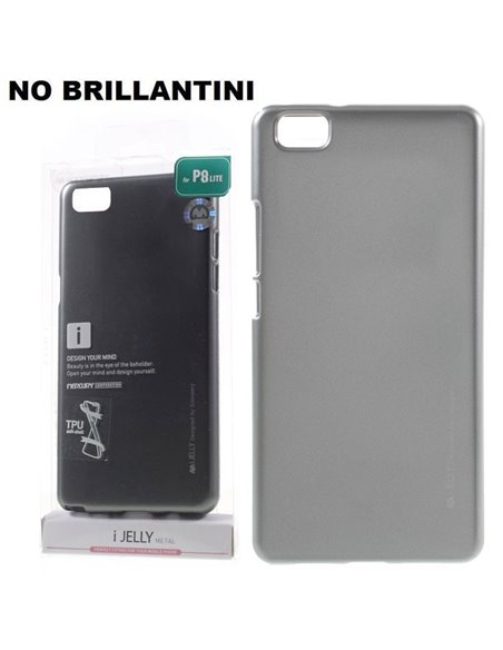 CUSTODIA GEL TPU SILICONE per HUAWEI P8 LITE COLORE GRIGIO ALTA QUALITA' MERCURY I-JELLY BLISTER (NO BRILLANTINI)