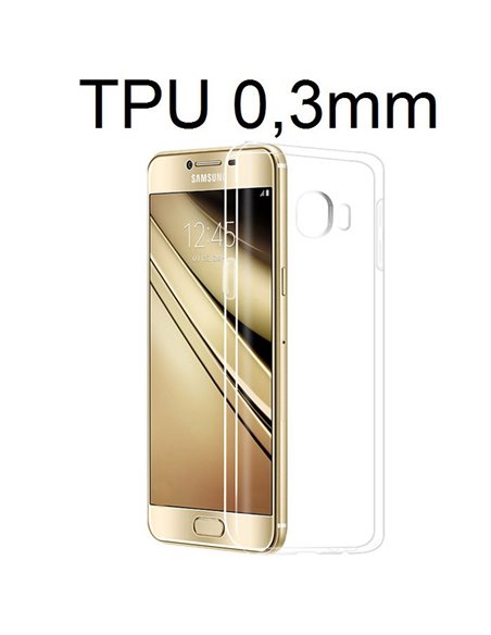 CUSTODIA GEL TPU SILICONE ULTRA SLIM TRASPARENTE 0,3mm per SAMSUNG SM-C7000 GALAXY C7