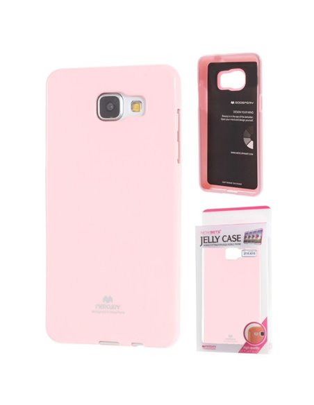 CUSTODIA GEL TPU SILICONE per SAMSUNG SM-A510 GALAXY A5 (2016) COLORE ROSA LUCIDO CON GLITTER ALTA QUALITA' MERCURY