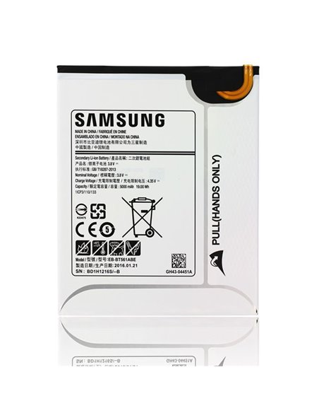 BATTERIA ORIGINALE SAMSUNG EB-BT561ABE per SM-T560 GALAXY TAB E 9.6, SM-T561 GALAXY TAB E 9.6 - 9,6' POLLICI - 5000 mAh LI-ION B