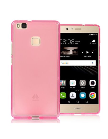 CUSTODIA per HUAWEI P9 LITE, G9 LITE IN GEL TPU SILICONE COLORE ROSA TRASPARENTE