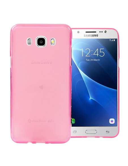 CUSTODIA GEL TPU SILICONE per SAMSUNG SM-J510 GALAXY J5 (2016) COLORE ROSA TRASPARENTE