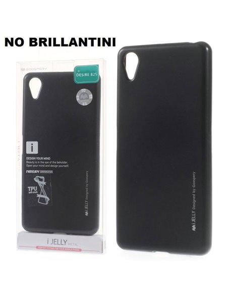 CUSTODIA GEL TPU SILICONE per HTC DESIRE 825 COLORE NERO ALTA QUALITA' MERCURY I-JELLY BLISTER (NO BRILLANTINI)