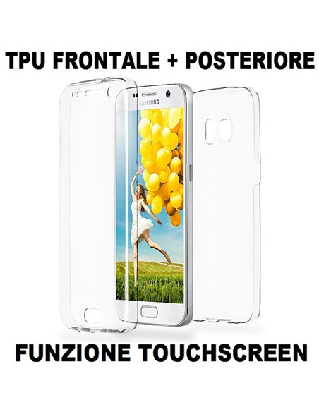 CUSTODIA per SAMSUNG SM-G930 GALAXY S7 IN GEL TPU SILICONE FRONTALE + POSTERIORE ULTRA SLIM 0,3mm TRASPARENTE