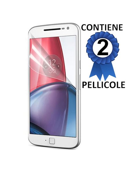 PELLICOLA PROTEGGI DISPLAY per LENOVO MOTO G4 PLUS (4Âª generazione) CONFEZIONE 2 PEZZI