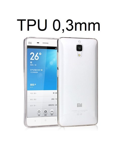 CUSTODIA GEL TPU SILICONE ULTRA SLIM TRASPARENTE 0,3mm per XIAOMI MI4