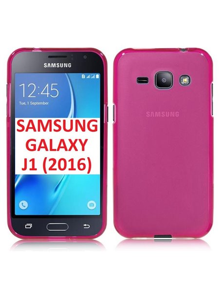 CUSTODIA GEL TPU SILICONE per SAMSUNG SM-J120 GALAXY J1 (2016) COLORE ROSA TRASPARENTE