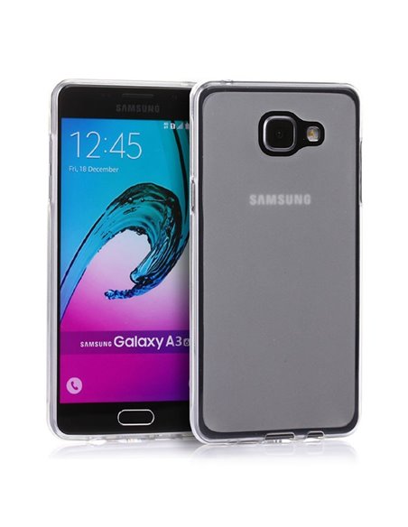 CUSTODIA GEL TPU SILICONE per SAMSUNG SM-A310 GALAXY A3 (2016) COLORE BIANCO TRASPARENTE