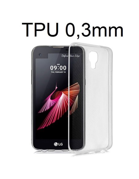 CUSTODIA GEL TPU SILICONE ULTRA SLIM 0,3mm TRASPARENTE per LG X SCREEN