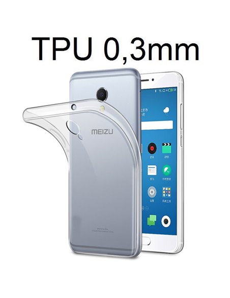 CUSTODIA GEL TPU SILICONE ULTRA SLIM 0,3mm TRASPARENTE per MEIZU MX6