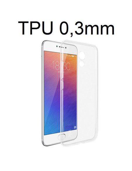 CUSTODIA GEL TPU SILICONE ULTRA SLIM 0,3mm TRASPARENTE per MEIZU PRO 6