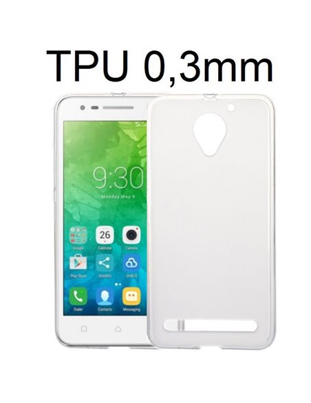 CUSTODIA per LENOVO VIBE C2 (k10a40), VIBE C2 POWER IN GEL TPU SILICONE ULTRA SLIM 0,3mm TRASPARENTE