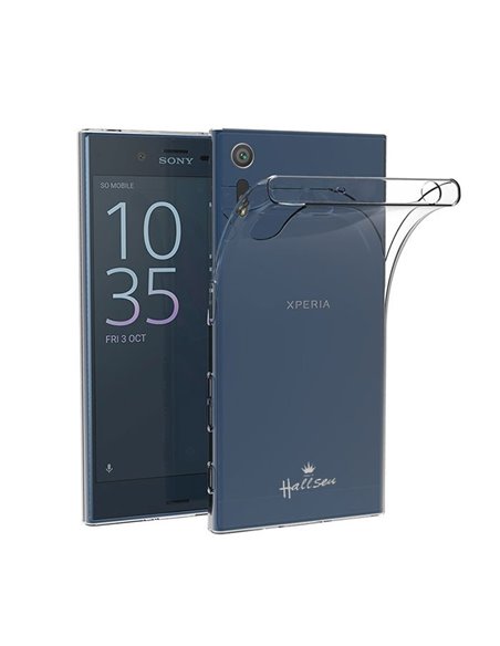 CUSTODIA per SONY XPERIA XZ (F8331), XPERIA XZs (G8231) IN GEL TPU SILICONE TRASPARENTE HALSSEN