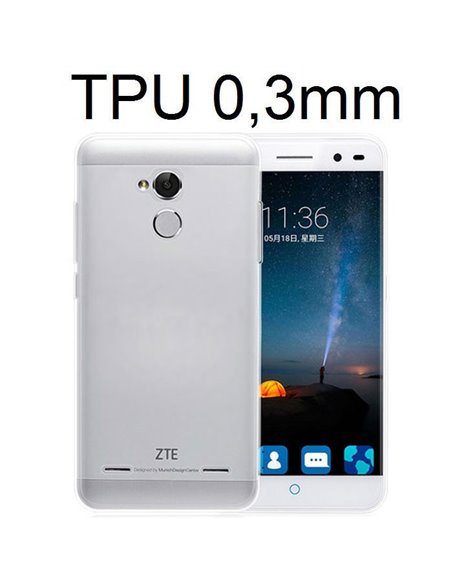 CUSTODIA GEL TPU SILICONE ULTRA SLIM 0,3mm TRASPARENTE per ZTE BLADE V7 LITE