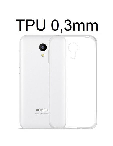 CUSTODIA GEL TPU SILICONE ULTRA SLIM 0,3mm TRASPARENTE per MEIZU M2